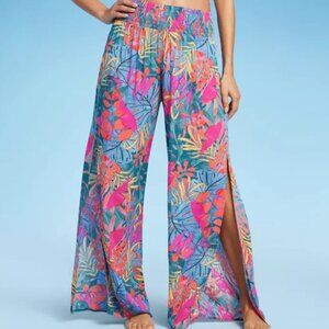 Kona Sol Smocked Waist Tropical Pant
